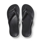 Archies Footwear Arch Support Thongs - Classic - Black in Single