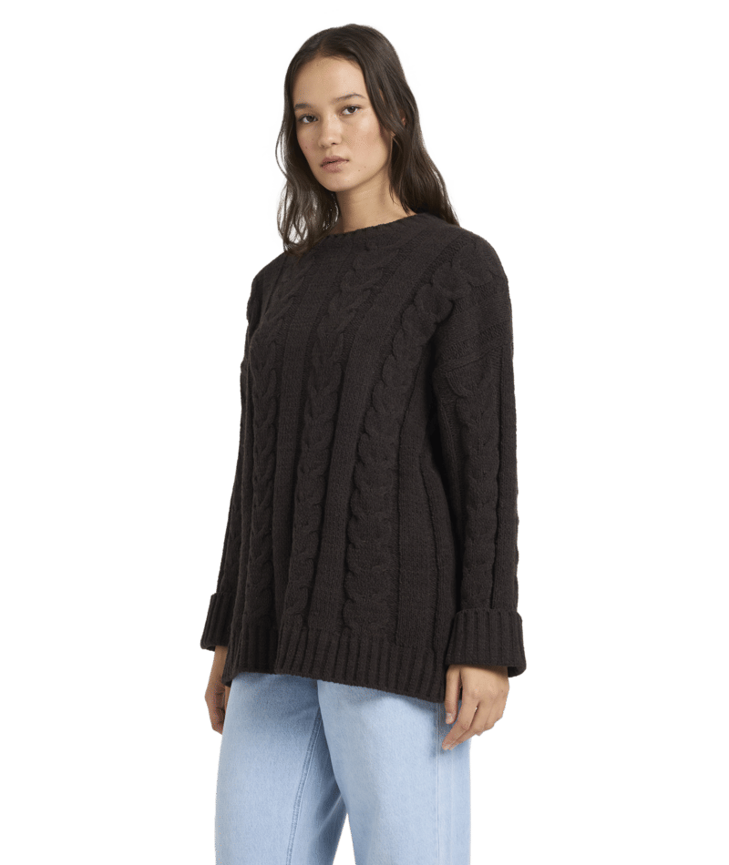 Volcom Cable Cove Swea in Vintage Black