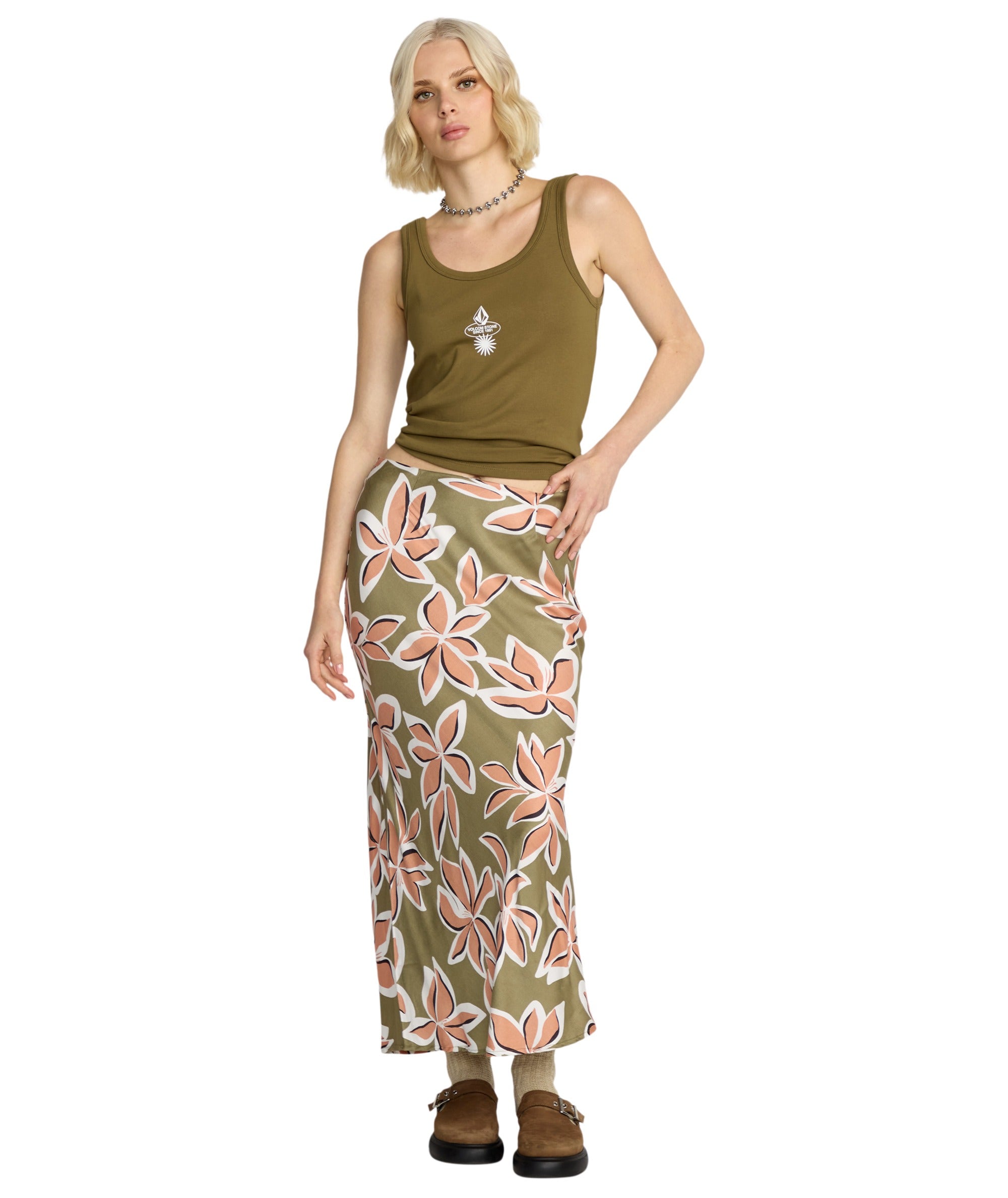 Volcom Psychonic Skirt in LIGHT ARMY