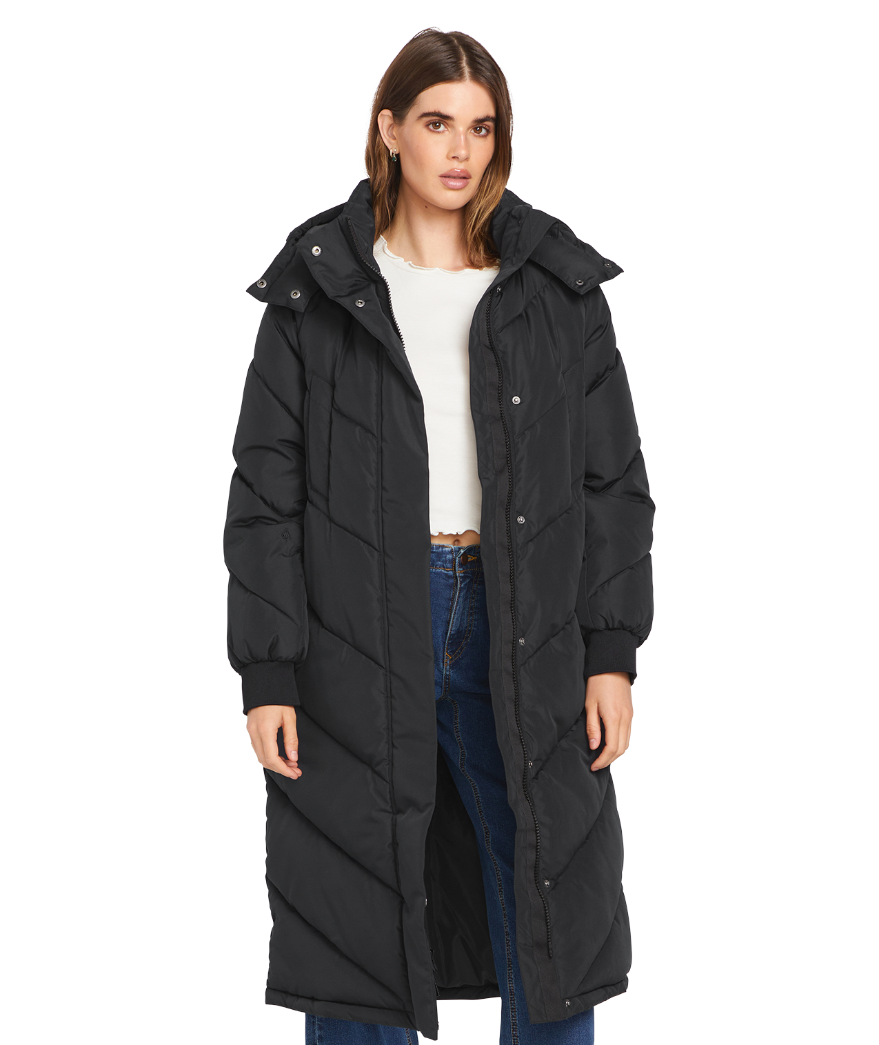 Volcom Alldaylong Puff Jacket in BLACK