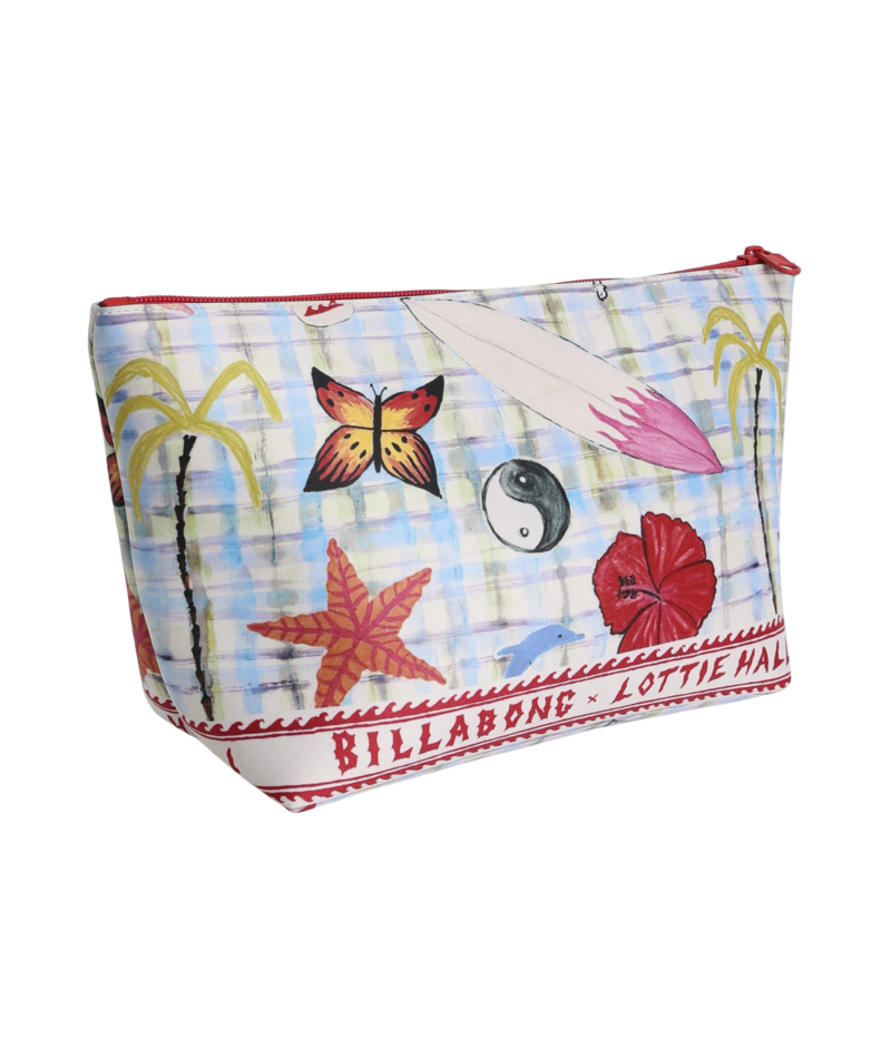 Billabong Lottie Hall Dry Pouch in WHITE MULTI