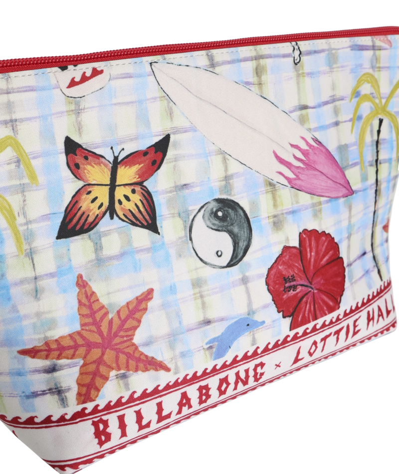 Billabong Lottie Hall Dry Pouch in WHITE MULTI