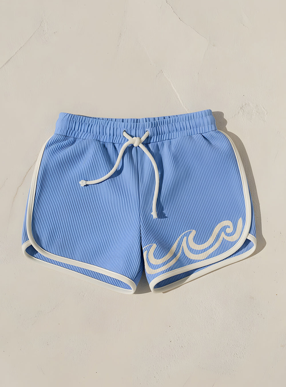 Small Swim Club Blue Holiday Swim Short in Blue Holiday