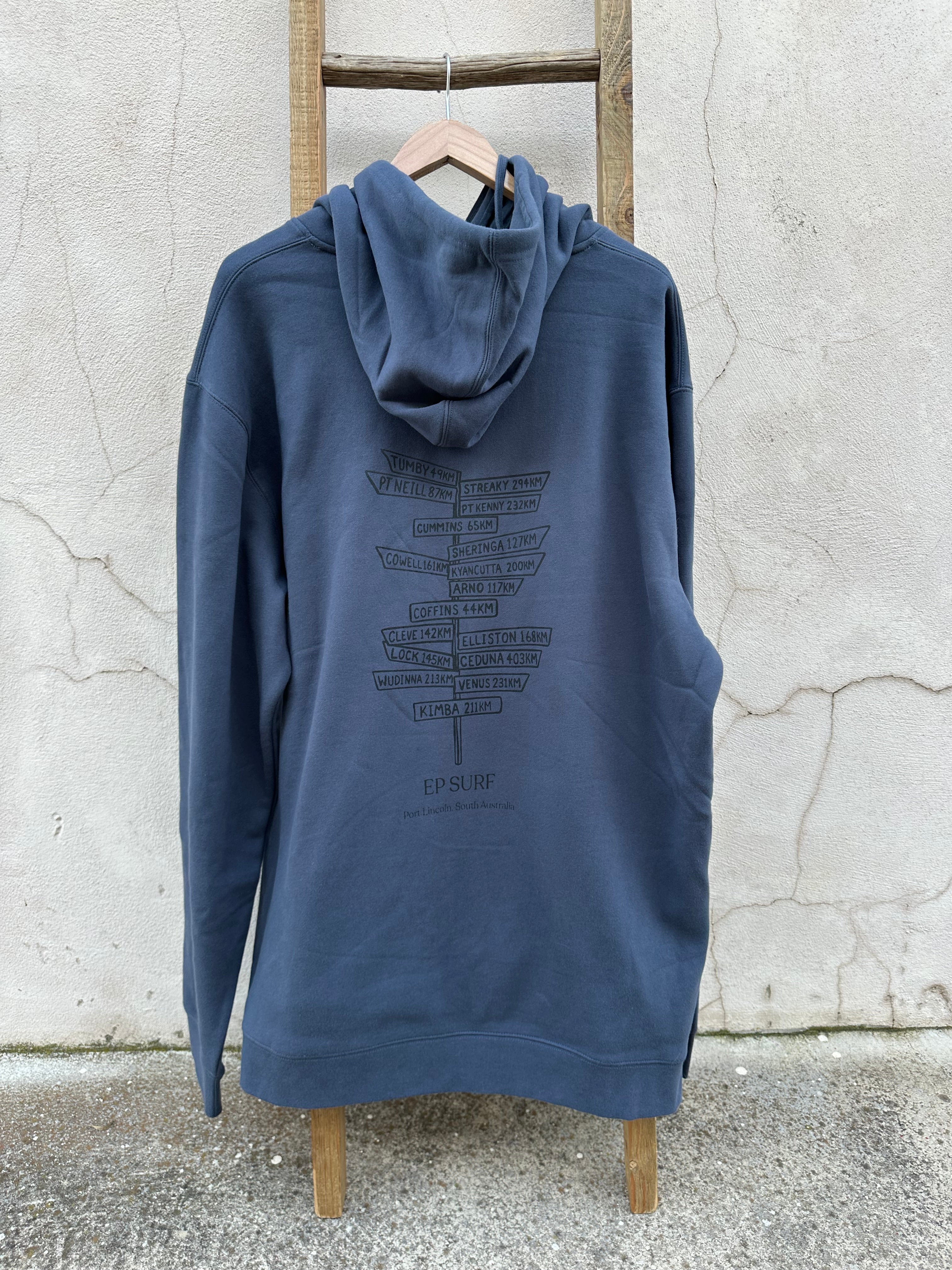 EP SURF Unisex Signs Hoody (4XL & 5XL Only) - Petrol Blue