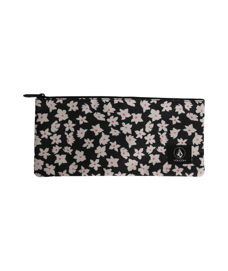 Volcom Patch Attack Pencil Case in BLACK WHITE