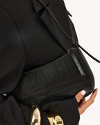 Billini Elizabeth Shoulder Bag in BLACK CROC