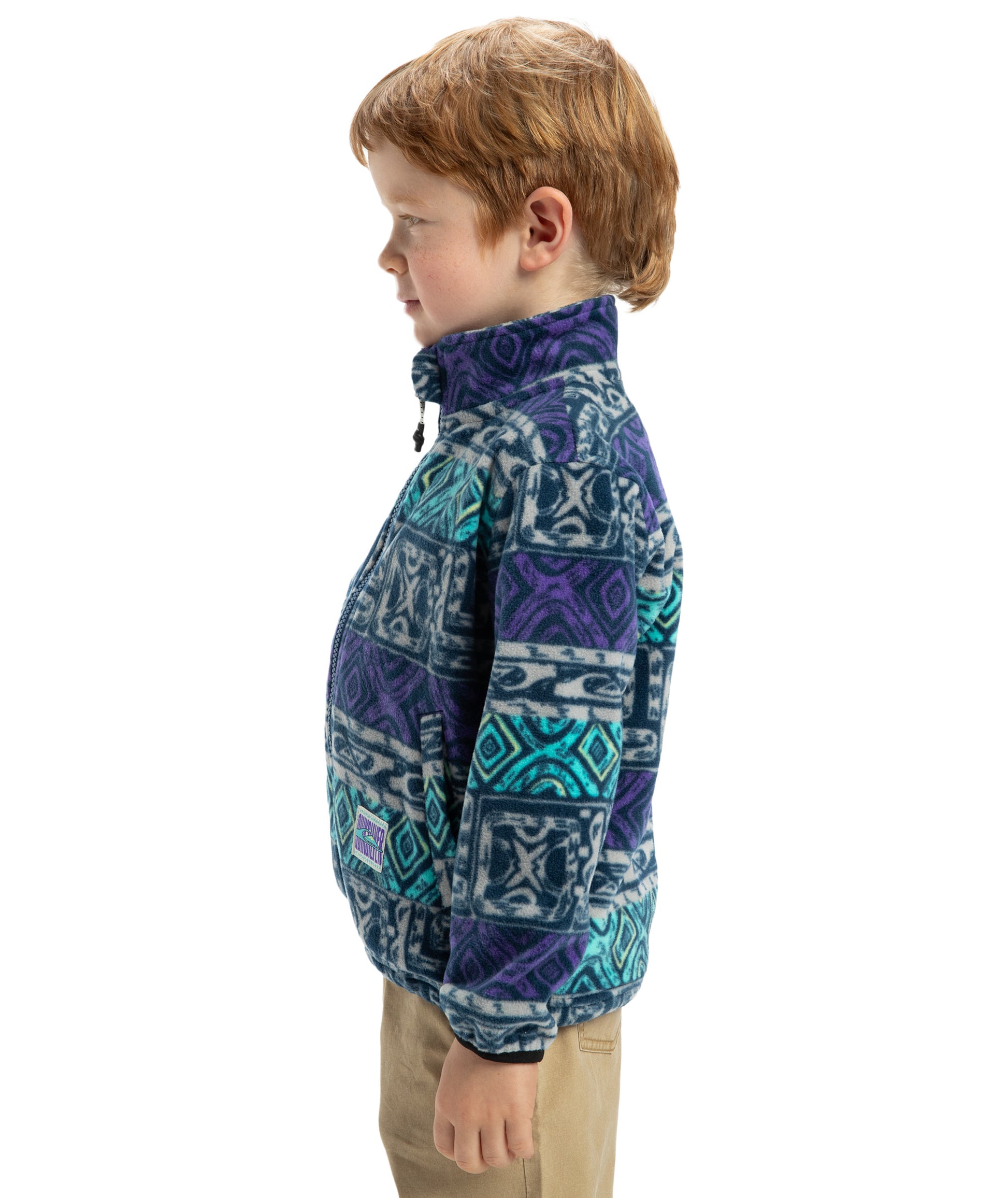 Quiksilver Global Heat Polar Zip Boys in SILVER GRAY GLOBAL HEAT STRIPE