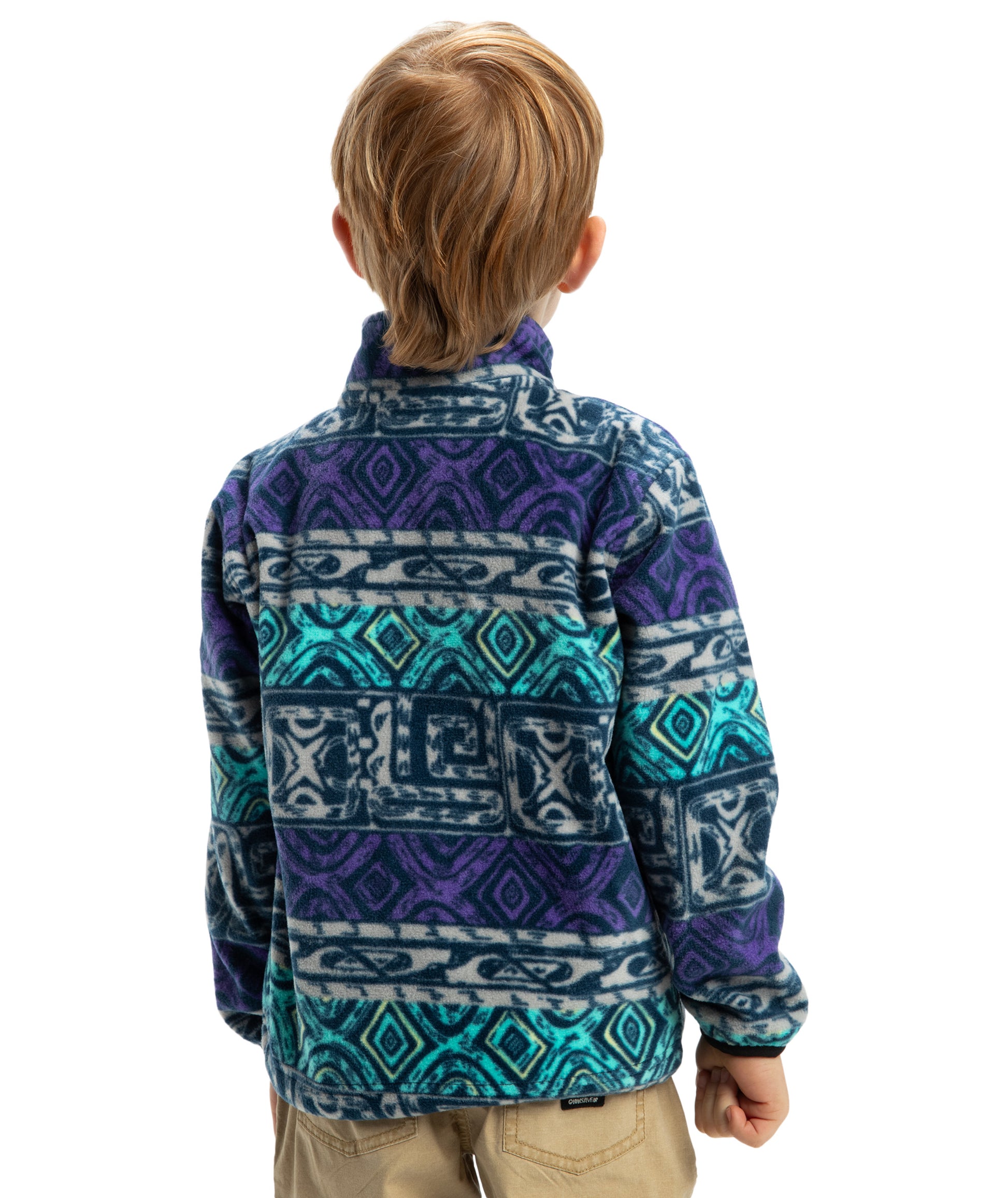 Quiksilver Global Heat Polar Zip Boys in SILVER GRAY GLOBAL HEAT STRIPE