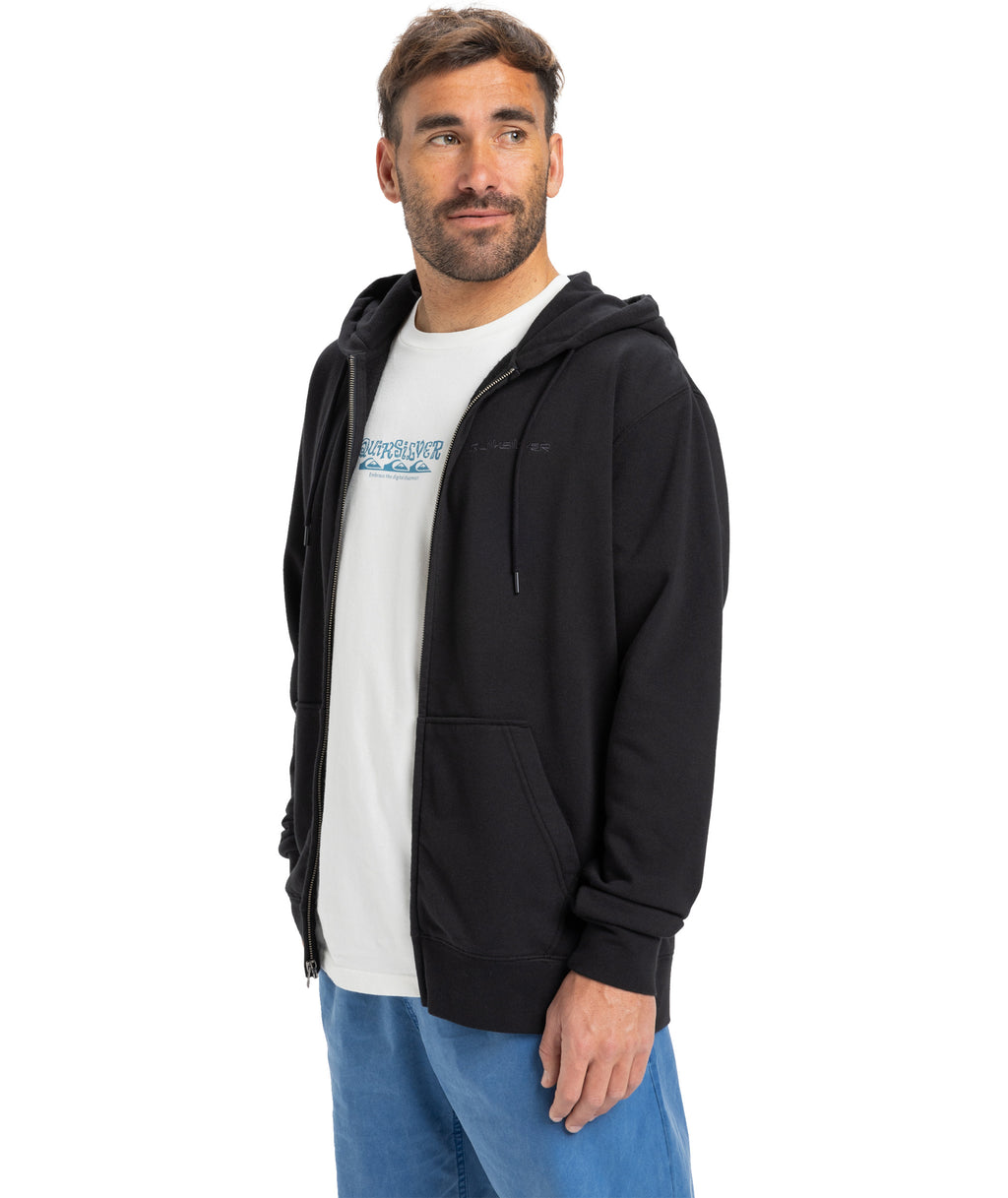 Quiksilver Salt Water Zip Hoodie in BLACK