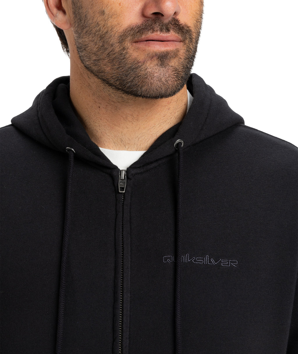 Quiksilver Salt Water Zip Hoodie in BLACK