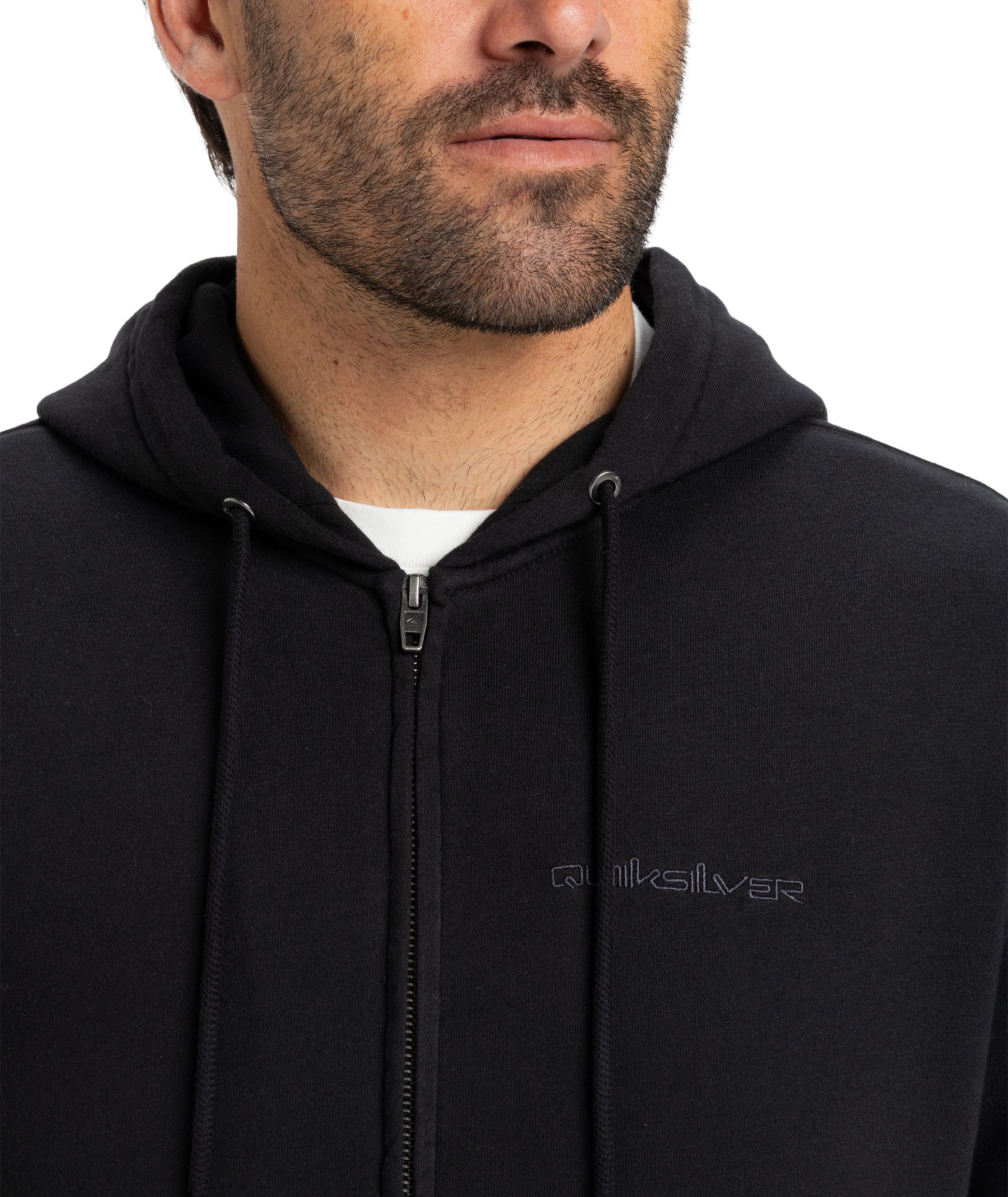 Quiksilver Salt Water Zip Hoodie in BLACK