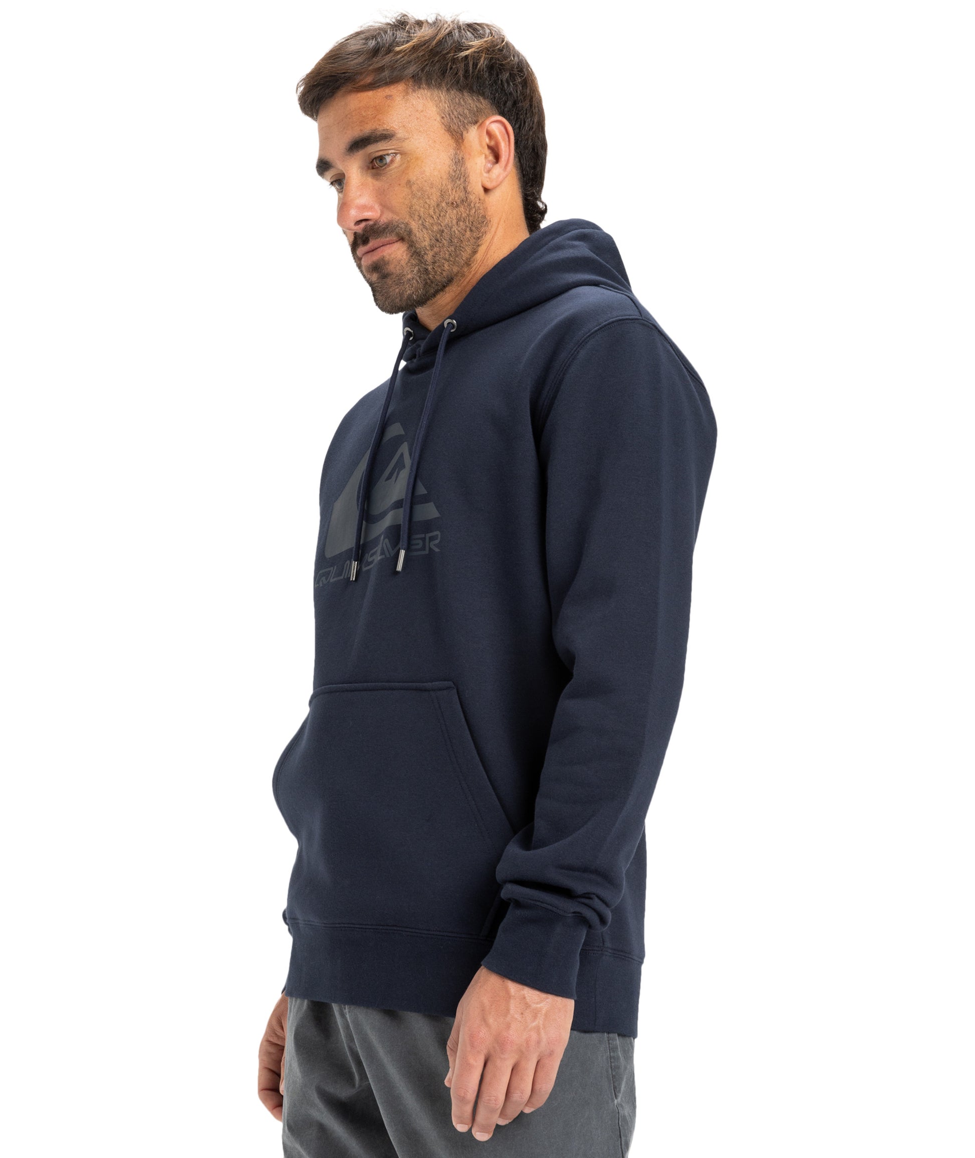 Quiksilver Comp Logo Hoodie in DARK NAVY