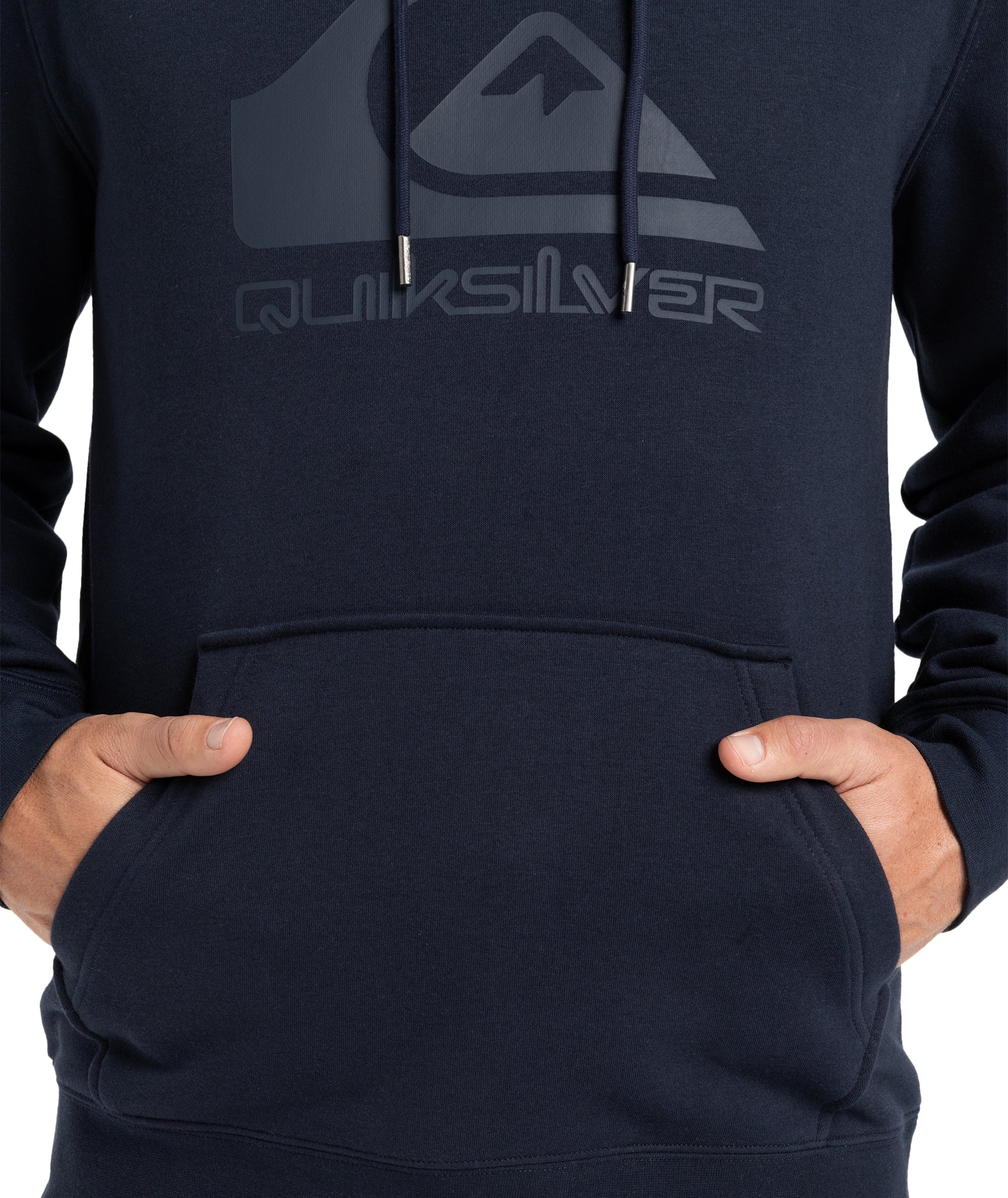 Quiksilver Comp Logo Hoodie in DARK NAVY