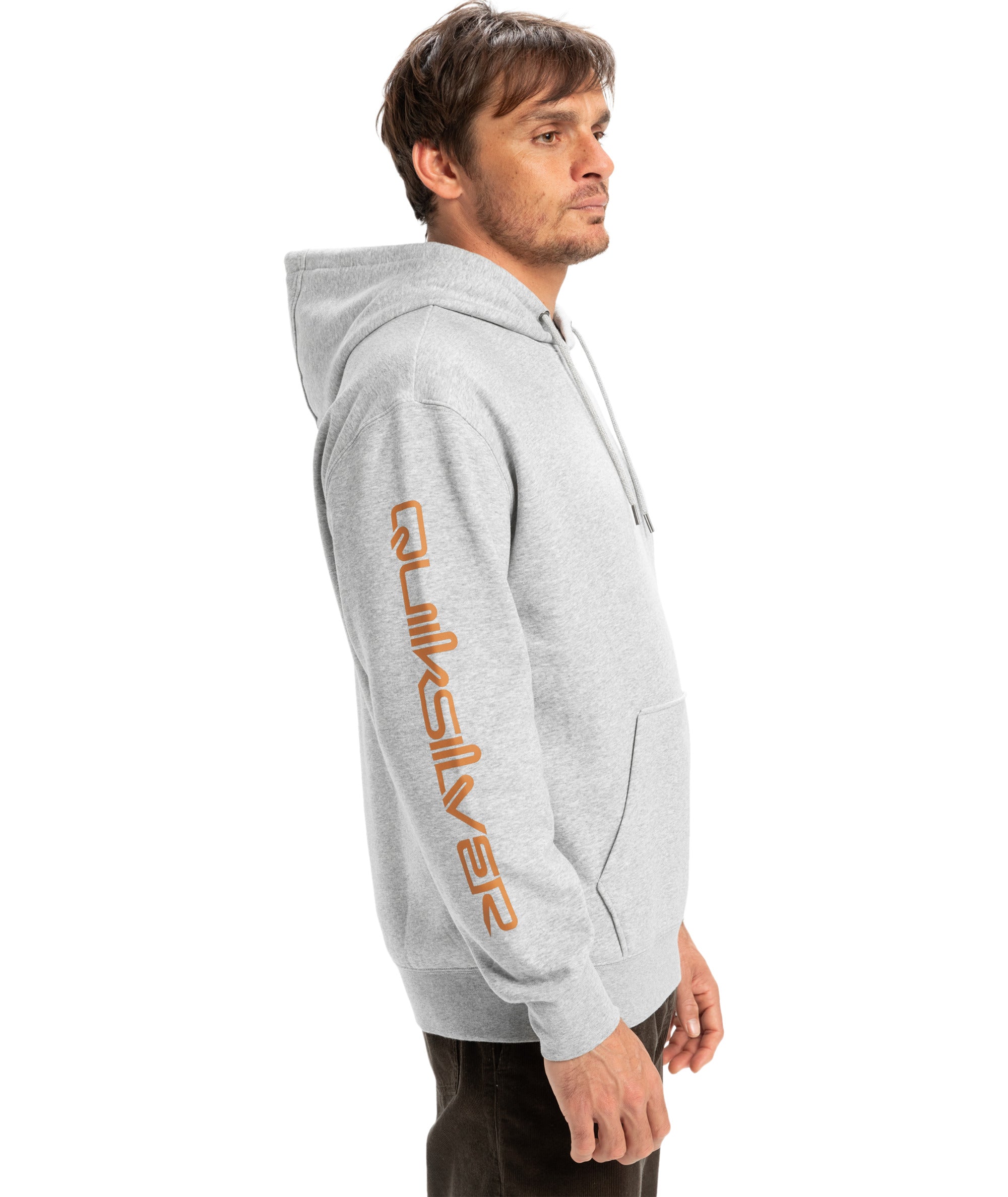 Quiksilver Omni Logo Hoodie in LIGHT GREY HEATHER