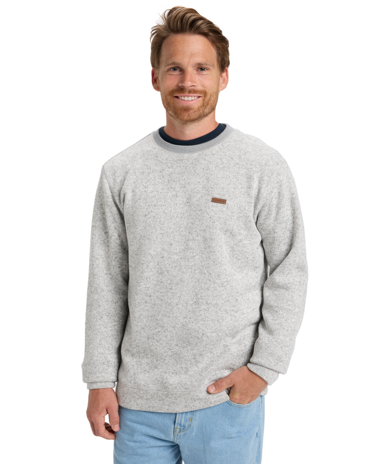 Quiksilver Keller Crew in LIGHT GREY HEATHER