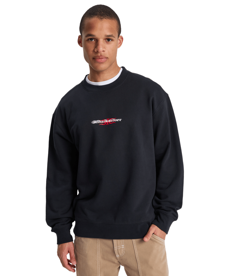Quiksilver Mercury Trident Crew in BLACK