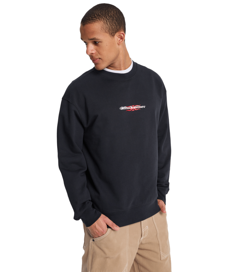Quiksilver Mercury Trident Crew in BLACK