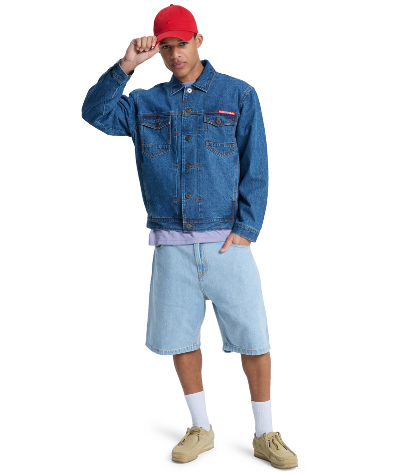 Quiksilver All Ride Denim Jkt in MEDIUM BLUE