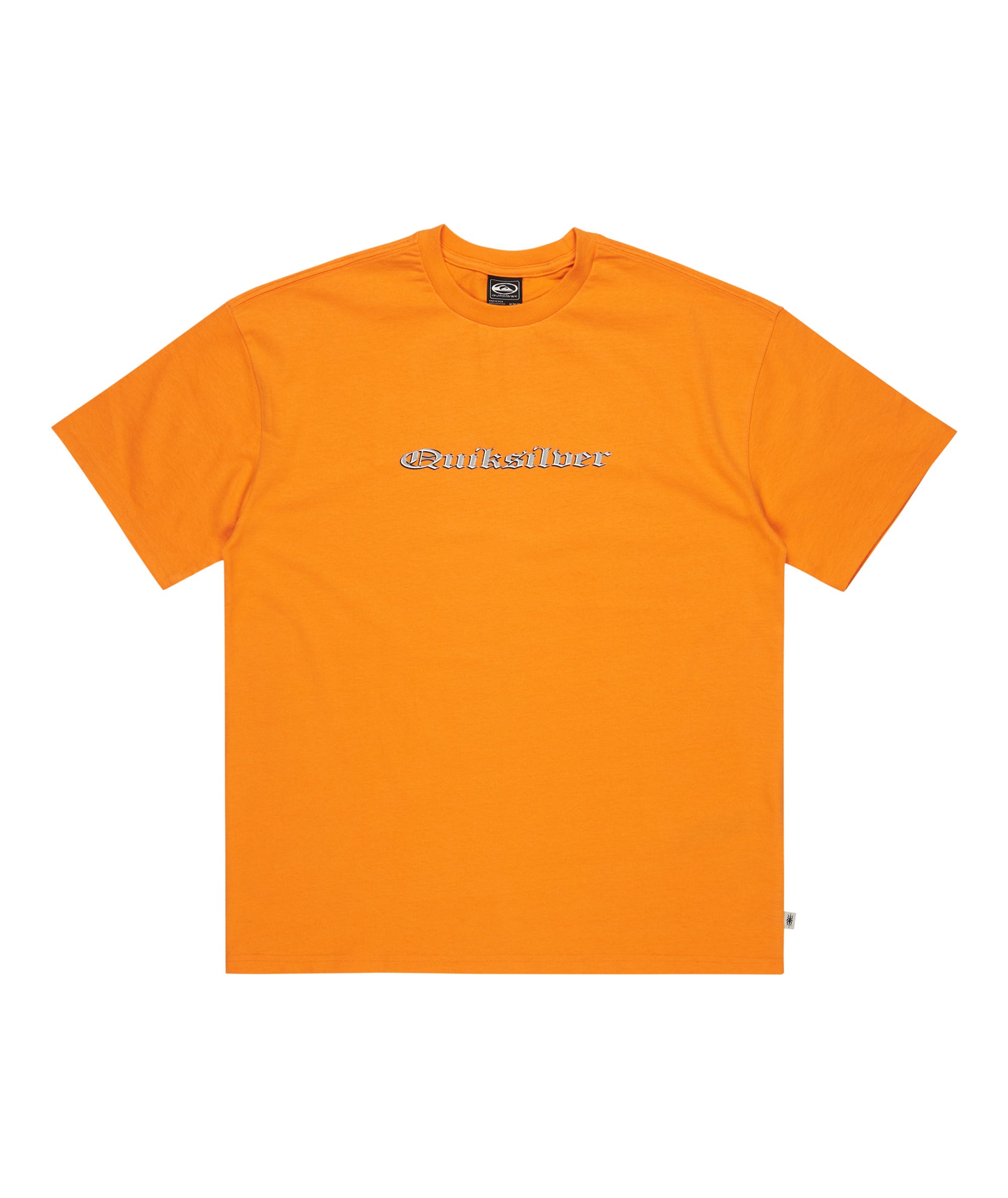 Quiksilver Mercury Chrome Oldenglish Tee in ORANGE PEEL