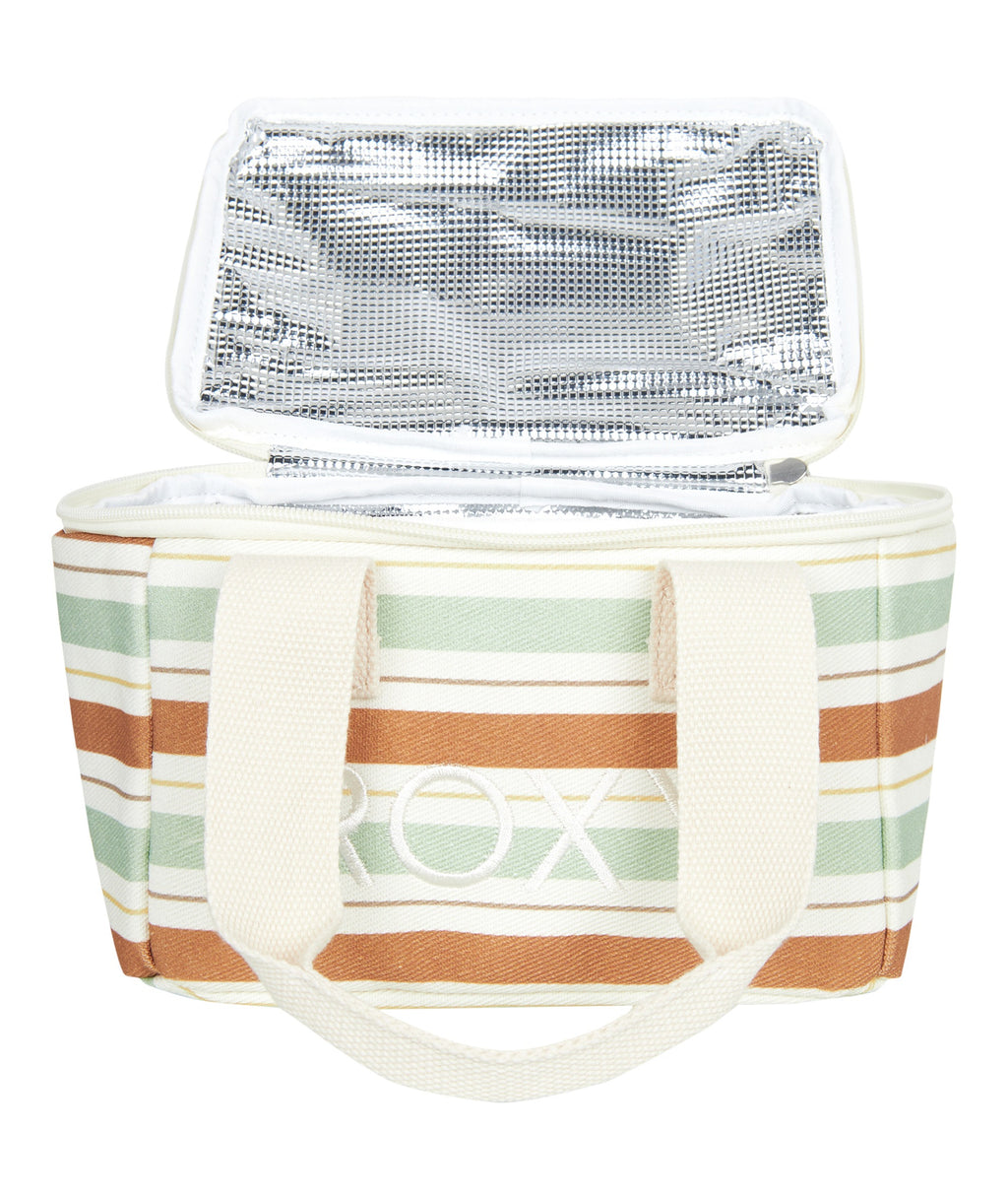 Roxy Stripy Beach Lunchbox in LAUREL GREEN CARVER STRIPE SWI