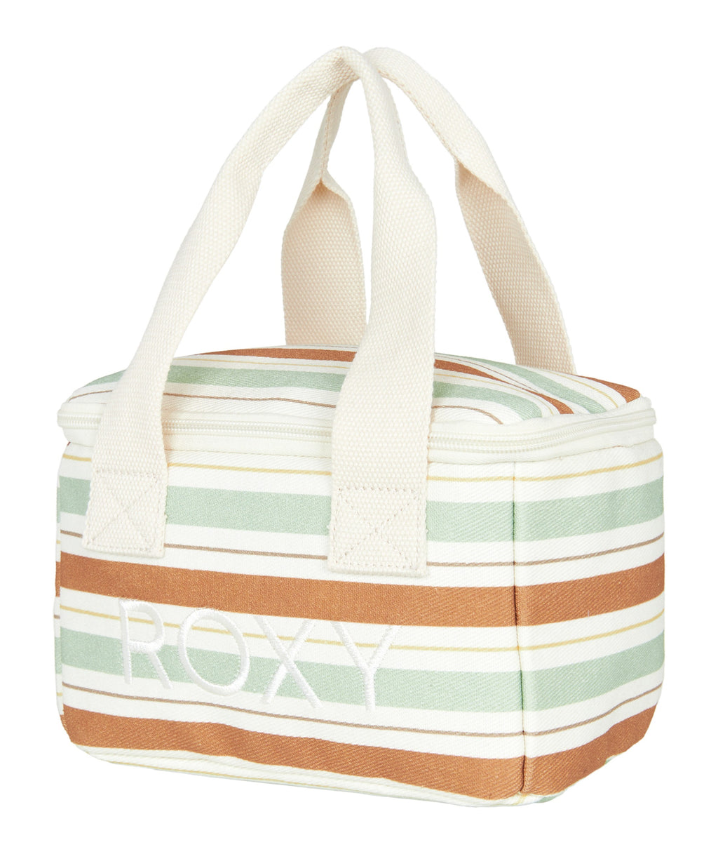 Roxy Stripy Beach Lunchbox in LAUREL GREEN CARVER STRIPE SWI