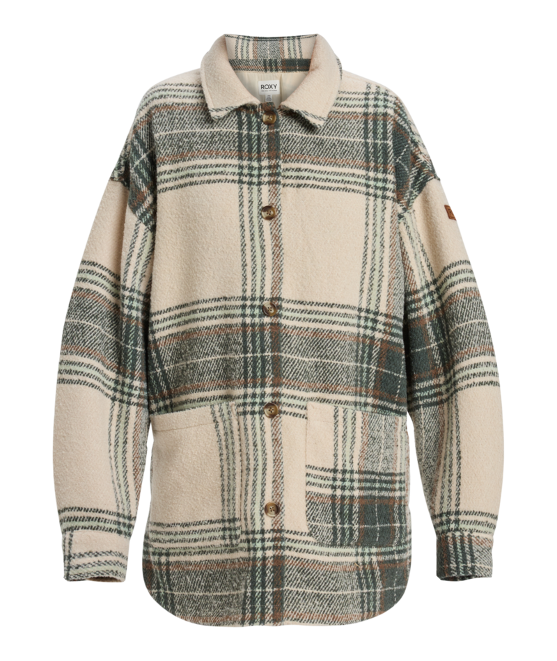 Roxy Check Me Now in AGAVE GREEN OLAN PLAID