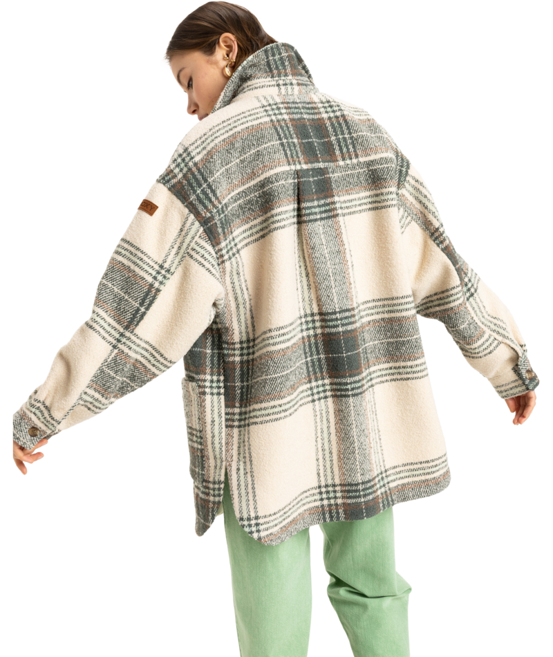 Roxy Check Me Now in AGAVE GREEN OLAN PLAID