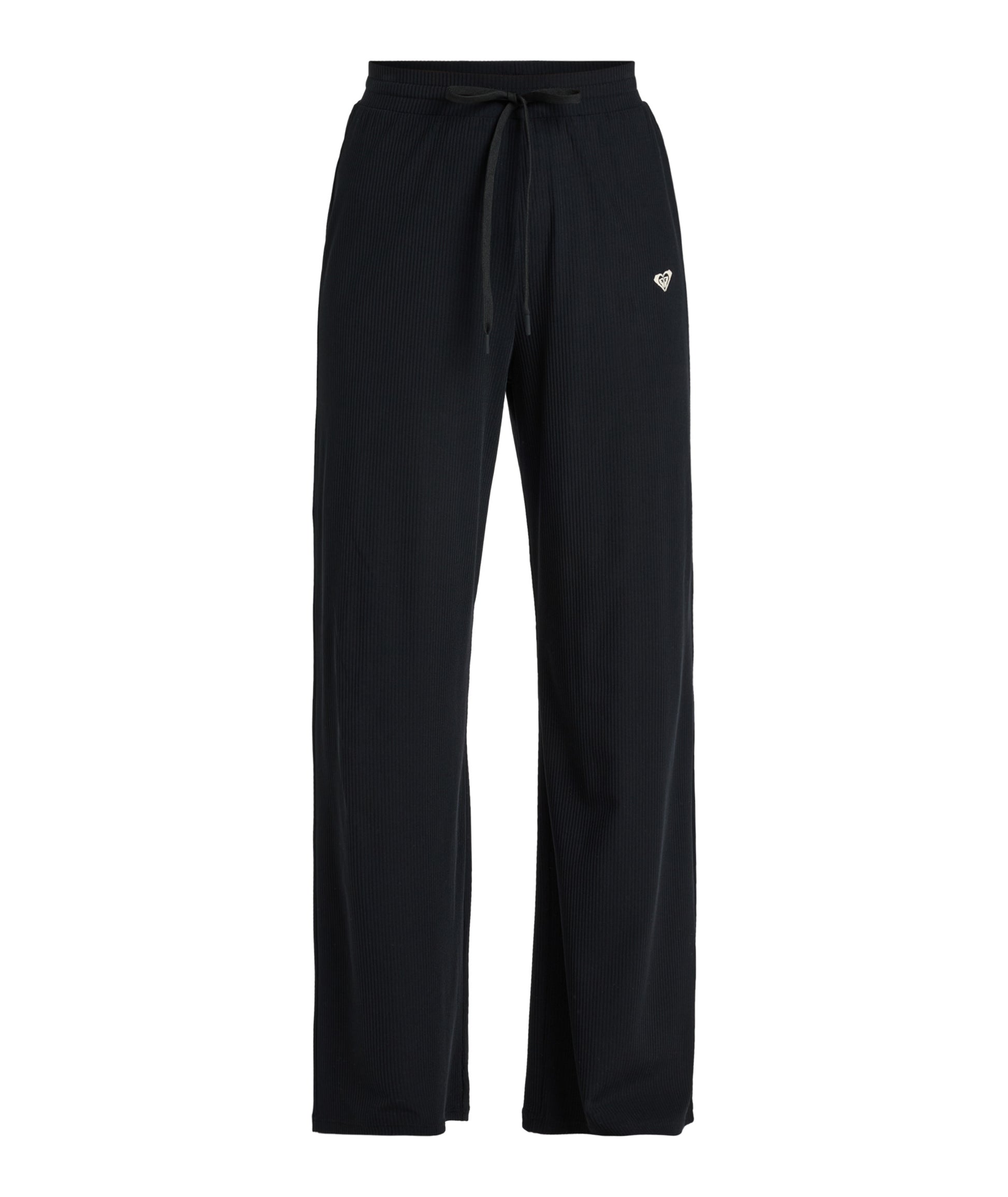 Roxy Rise & Vibe Rib Wide Leg Pants in ANTHRACITE