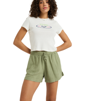 Roxy Lekeitio Break Slub Mid in OIL GREEN