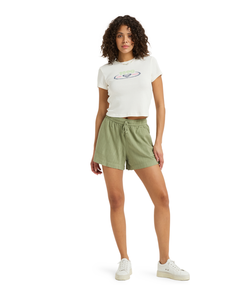 Roxy Lekeitio Break Slub Mid in OIL GREEN