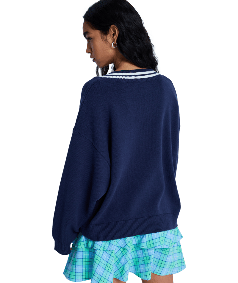 Roxy Surf School V Neck in MOOD INDIGO