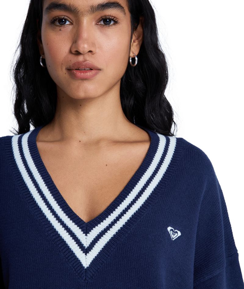 Roxy Surf School V Neck in MOOD INDIGO
