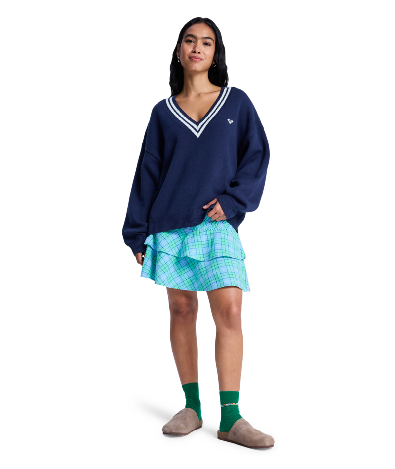 Roxy Surf School V Neck in MOOD INDIGO