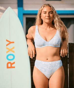 Roxy Flowers Wave Mid Waist Mod in SKY BLUE SURFENIRS