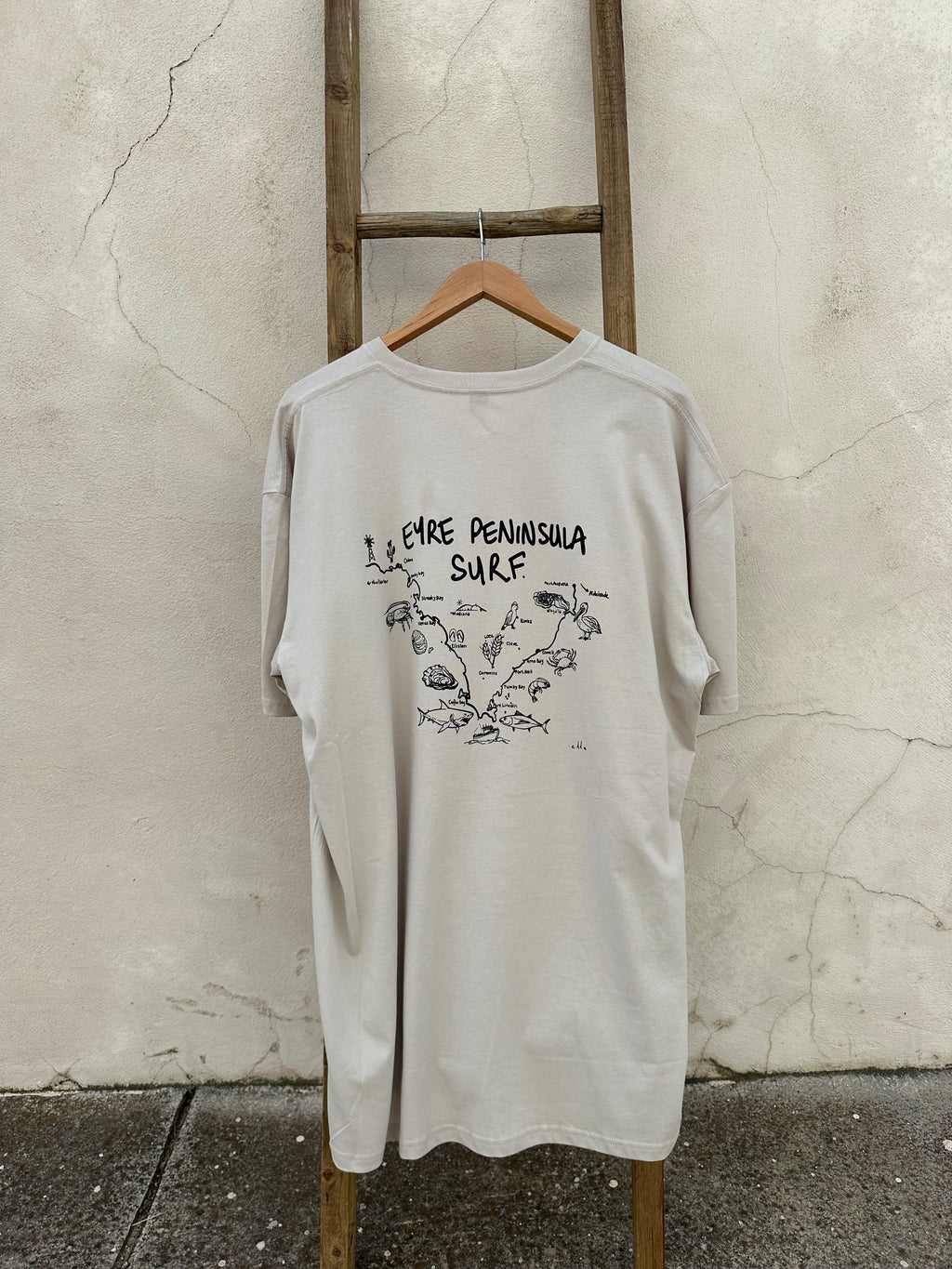 EP SURF Mens Map Tee - Bone