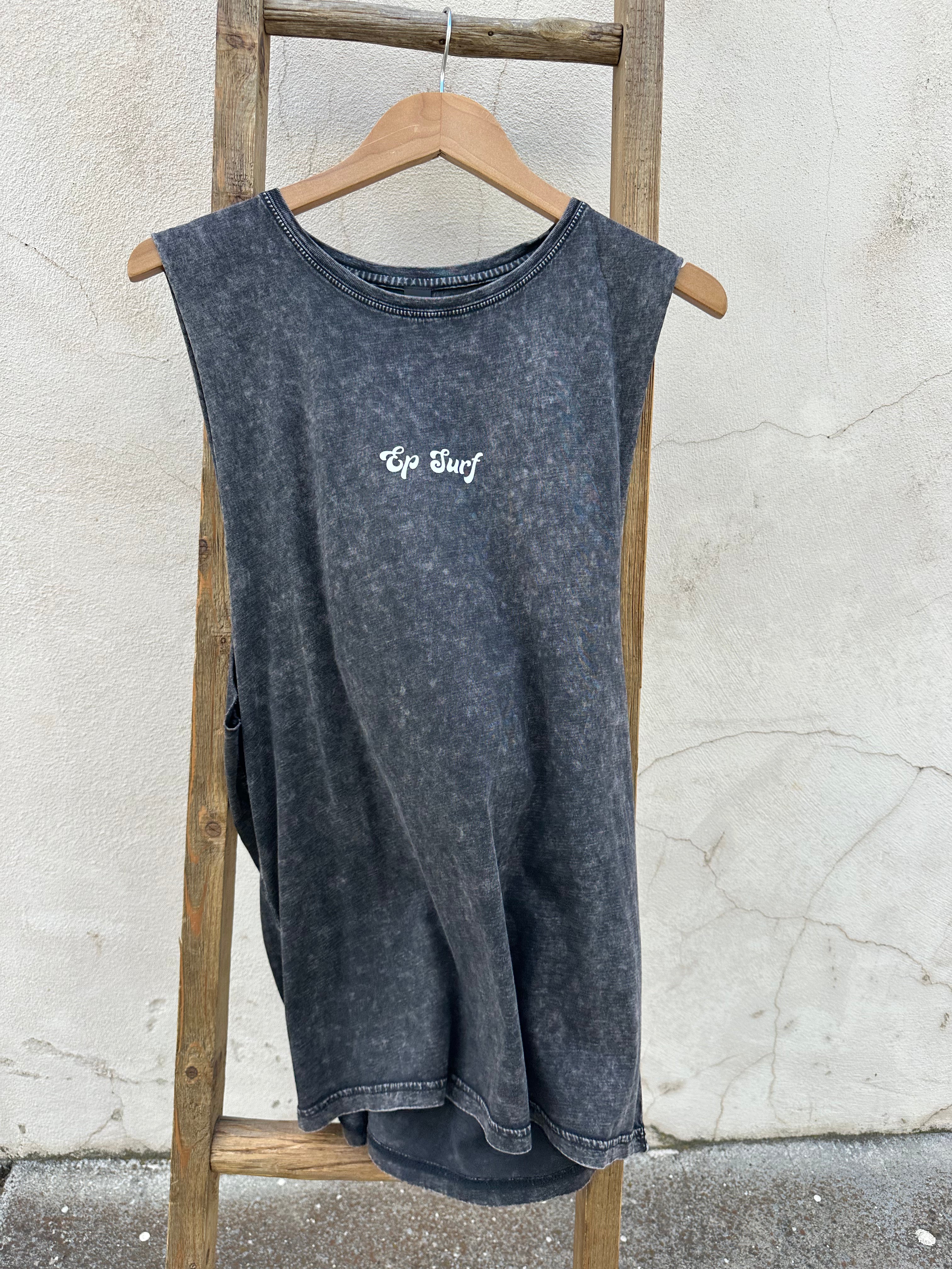 EP SURF Mens Bloody Pearler Tank - Black Stonewash/White