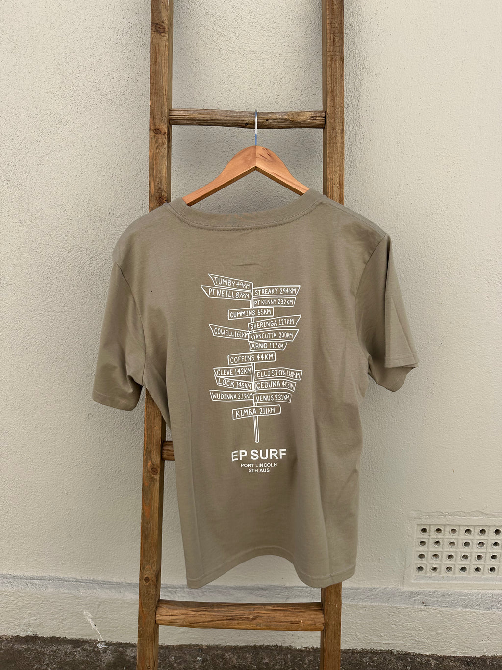 EP SURF Womens Signs Tee - Eucalyptus/Off White