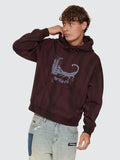 Thrills Co New Delusions Slouch Pull On Cropped Hood - Sunfade Bleach Aubergine