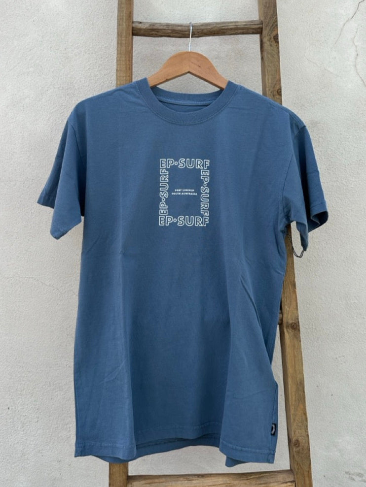 EP SURF Mens Biffy Shark Tee - North Sea Blue