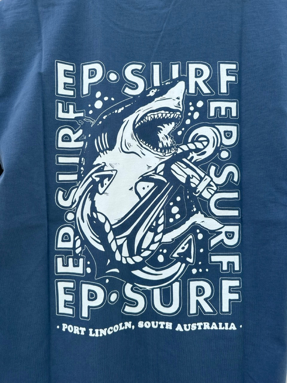 EP SURF Mens Biffy Shark Tee - North Sea Blue