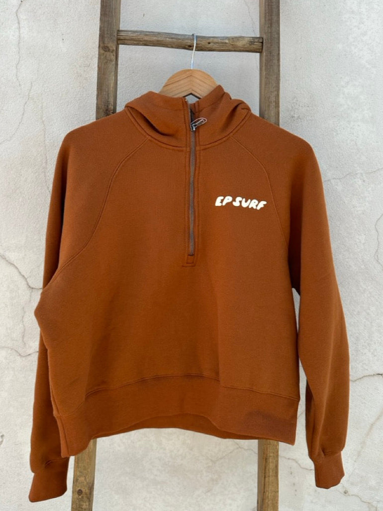 EP SURF Womens Bubble Quarter Zip Jumper - Toffee
