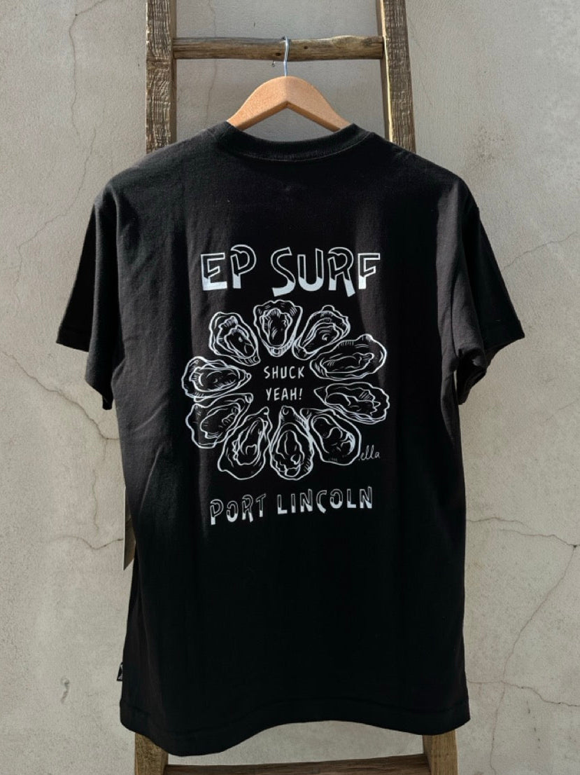 EP SURF Mens Shuck Yeah Tee Black/White