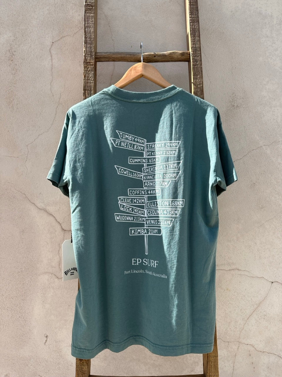 EP SURF Mens Signs Tee Marine Green/White