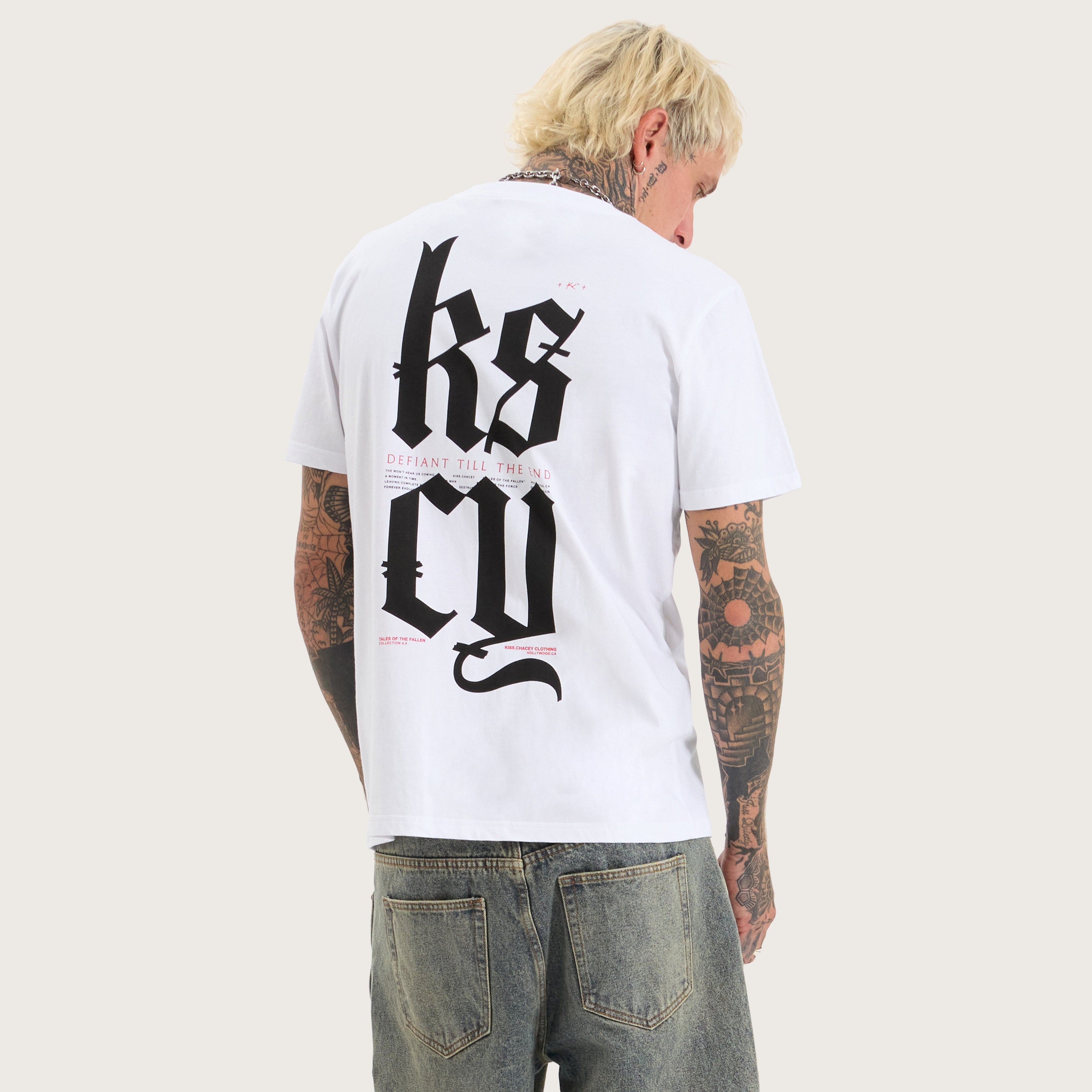 Kiss Chacey Defiant  Standard Tee  in Optical White