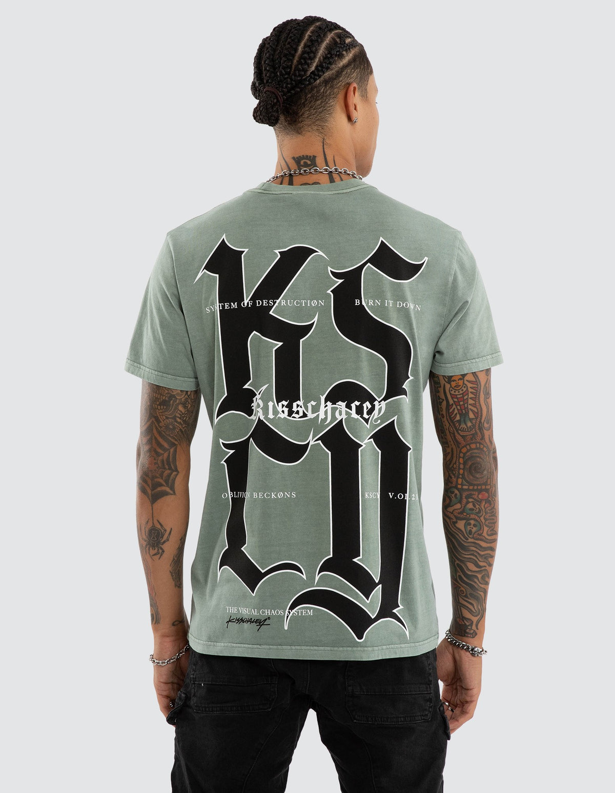 Kiss Chacey Beckons Standard Tee in Pigment Slate Grey