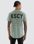Kiss Chacey Frankie Dual Curved Tee in Pigment Slate Grey