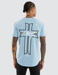 Kiss Chacey Jackson Dual Curved Tee in Pigment Dutch
