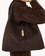 Billini Lamarr Shoulder Bag in CHOCOLATE SUEDE