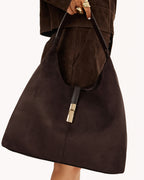 Billini Lamarr Shoulder Bag in CHOCOLATE SUEDE