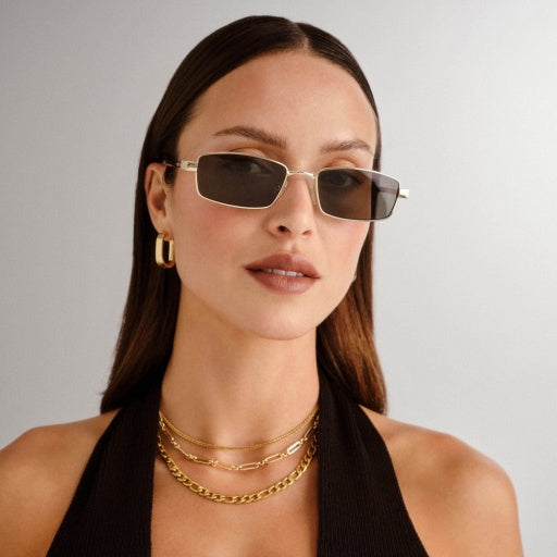 Le Specs Bizarro in BRIGHT GOLD / CLEAR